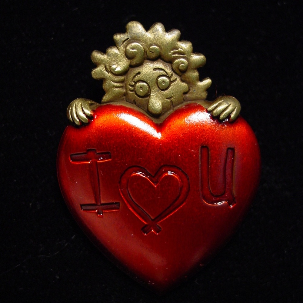 COPY - 🌸 3/$12 🐝  ‘I Love You' Red Heart ❤️ Pin
